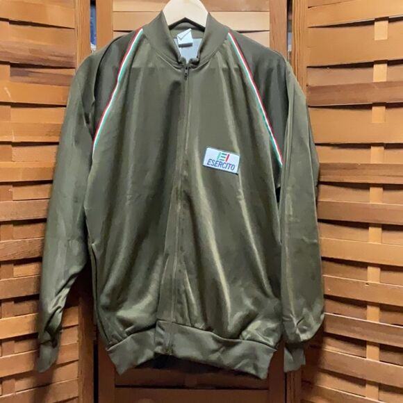 EI Esercito Olive Green Lightweight Jacket Men M Coat Running Workout - Picture 1 of 5